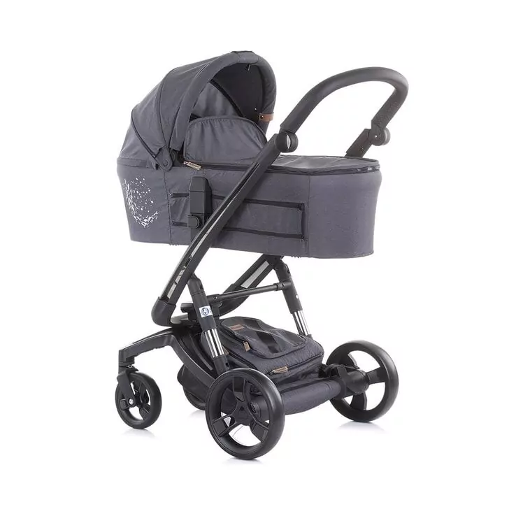 Carucior Chipolino Electra 3 in 1 silver cu cadru negru