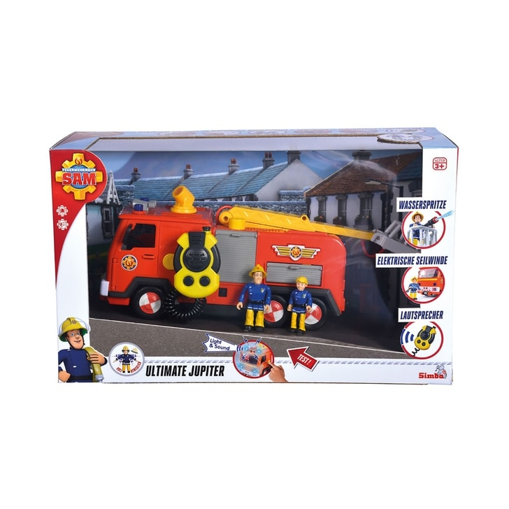 Masina de pompieri Simba Fireman Sam Mega Deluxe Jupiter cu 2 figurine si accesorii