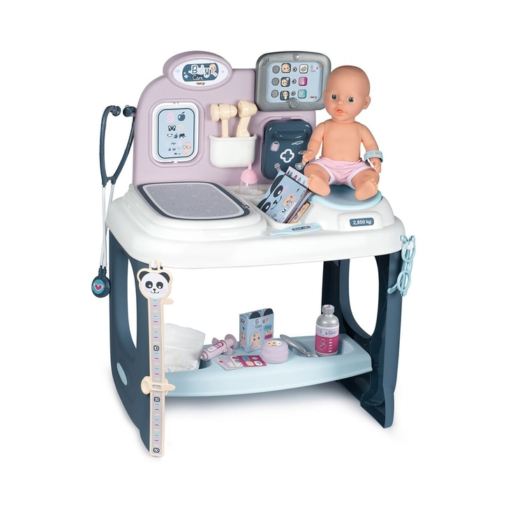 Centru de ingrijire pentru papusi Smoby Baby Care Center cu papusa si accesorii
