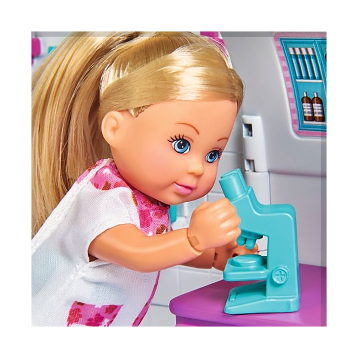 Set Simba Evi Love Doctor Evi 2 in 1 Vet Mobile masina cu papusa 12 cm si accesorii