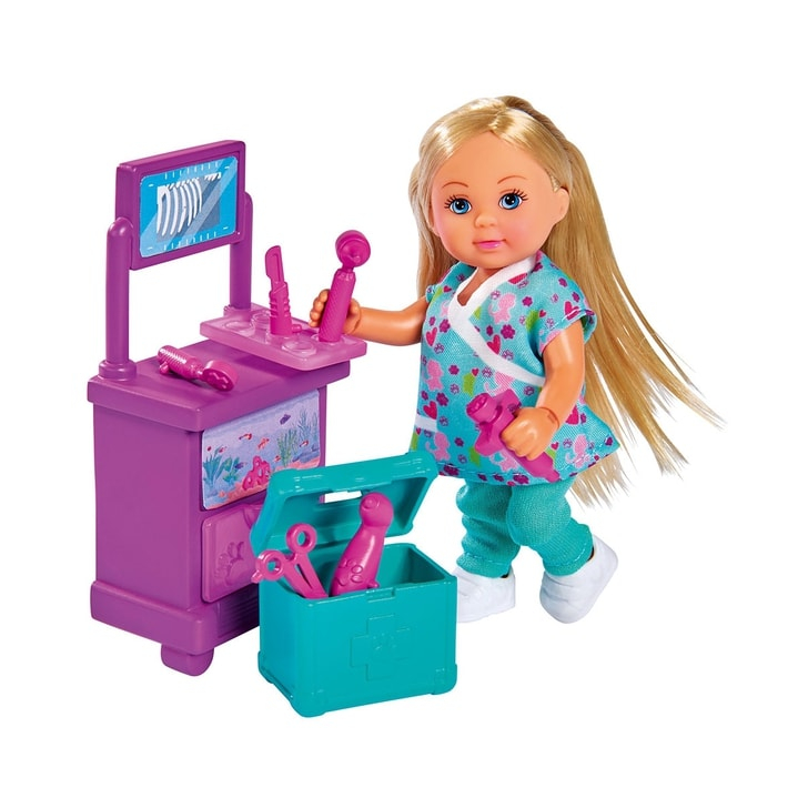 Set Simba Evi Love Doctor Evi Clinic papusa 12 cm cu accesorii