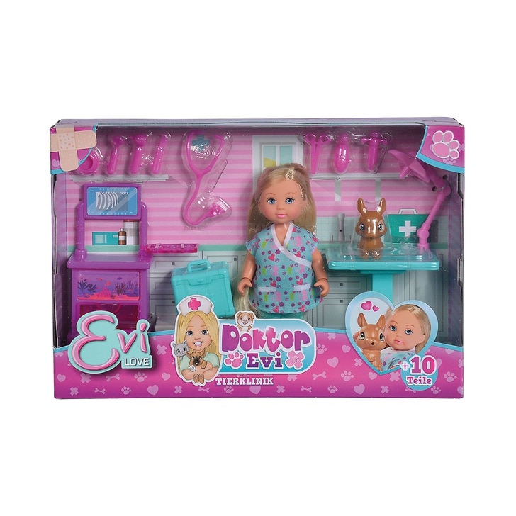 Set Simba Evi Love Doctor Evi Clinic papusa 12 cm cu accesorii