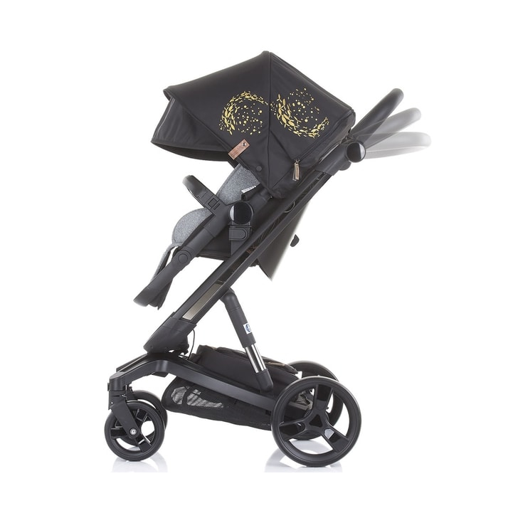 Carucior Chipolino Electra 3 in 1 gold cu cadru negru