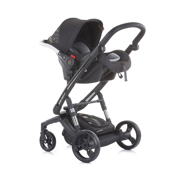 Carucior Chipolino Electra 3 in 1 gold cu cadru negru