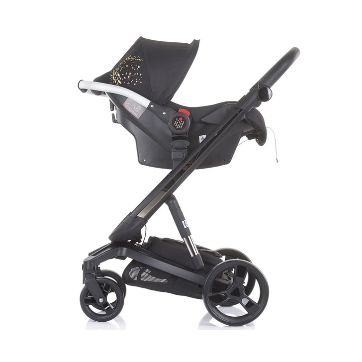 Carucior Chipolino Electra 3 in 1 gold cu cadru negru