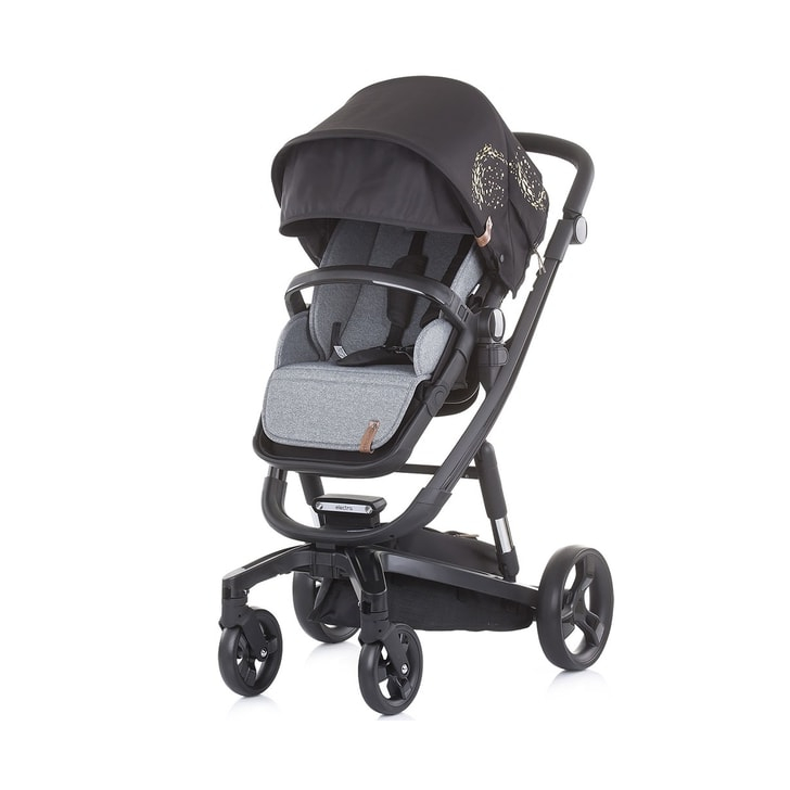 Carucior Chipolino Electra 3 in 1 gold cu cadru negru