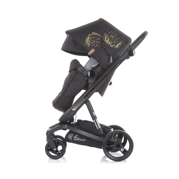 Carucior Chipolino Electra 3 in 1 gold cu cadru negru