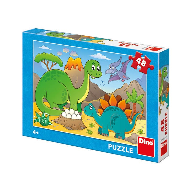 Puzzle - Dinozauri prietenosi (48 piese)