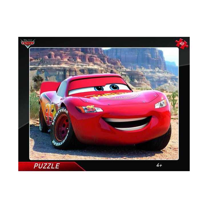 Puzzle cu rama - Fulger McQueen