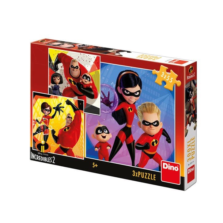 Puzzle - Incredibilii 2 ( 3 x 55 piese)