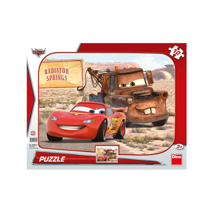 Puzzle - Peripetii cu Lightning McQueen (12 piese)