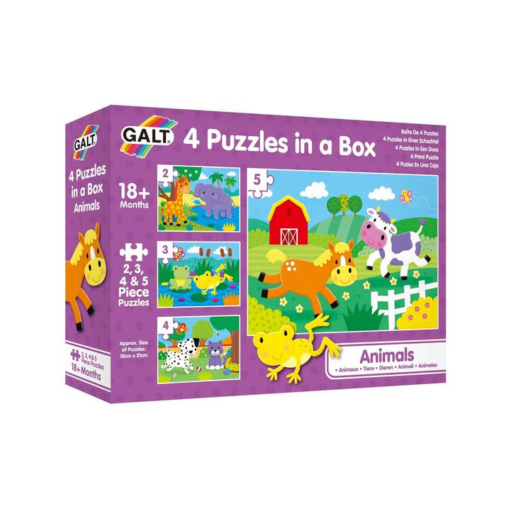Set 4 puzzle-uri - Animalute (2, 3, 4, 5 piese)