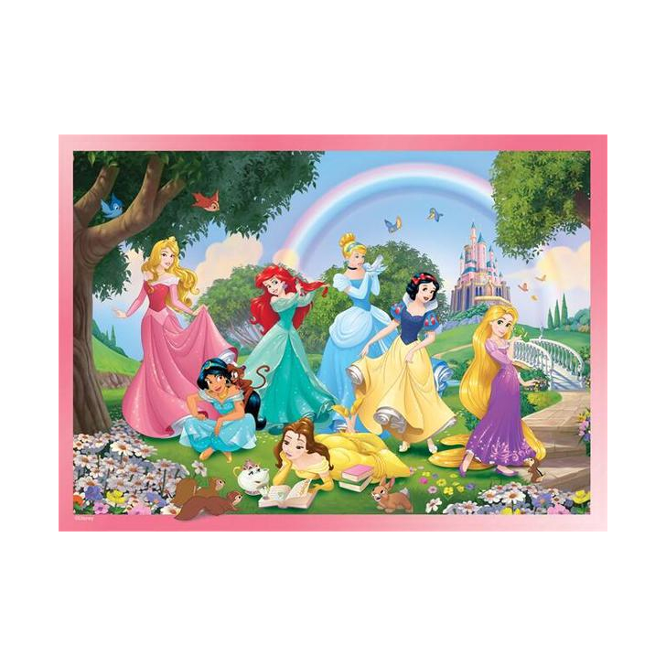 Puzzle de colorat - Printese in gradina (24 piese)