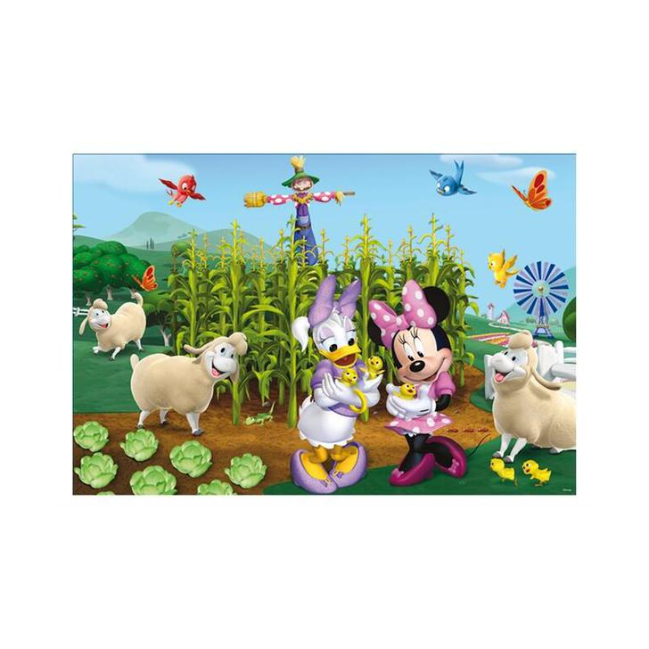 Puzzle de colorat - Minnie si Daisy in gradina (108 piese)