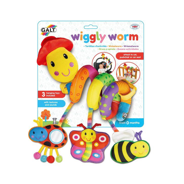 Jucarie pentru patut si carucior Wiggly Worm