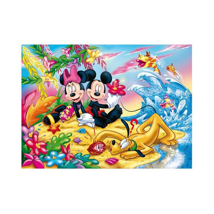 Puzzle de colorat - Mickey la plaja (250 piese)