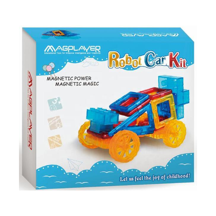 Joc de constructie magnetic - Masinuta si robotel