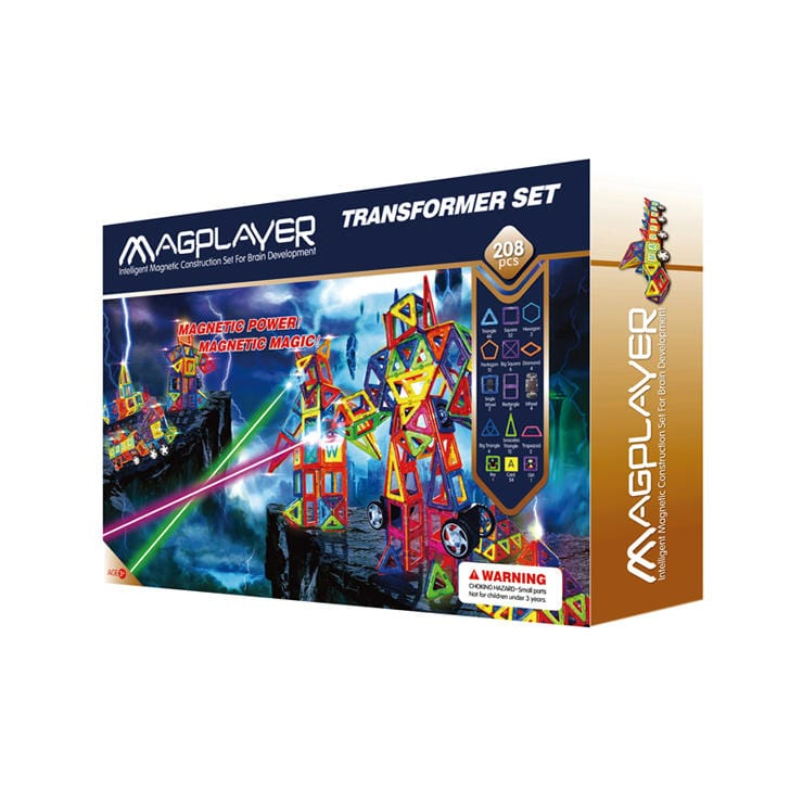 Joc de constructie magnetic - 208 piese