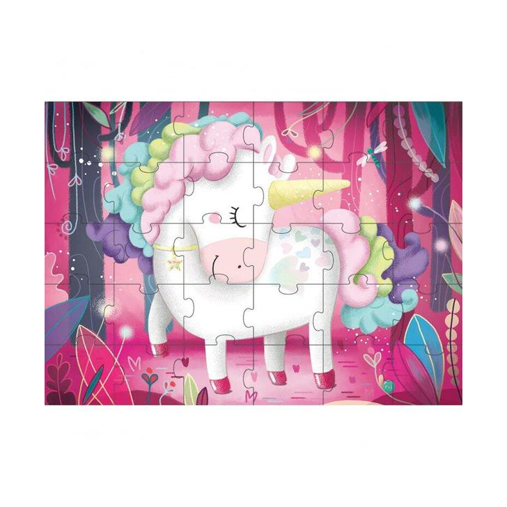 Puzzle (30 piese) cu carte - Unicorn