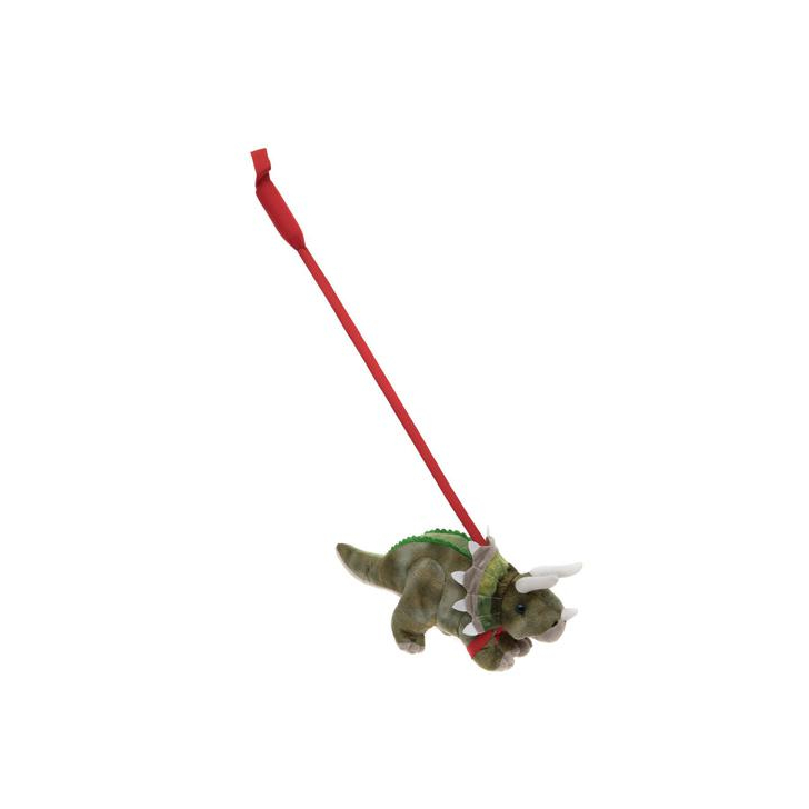 Triceratops din plus cu lesa