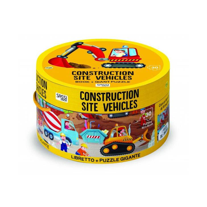 Puzzle (30 piese) cu carte - Vehicule