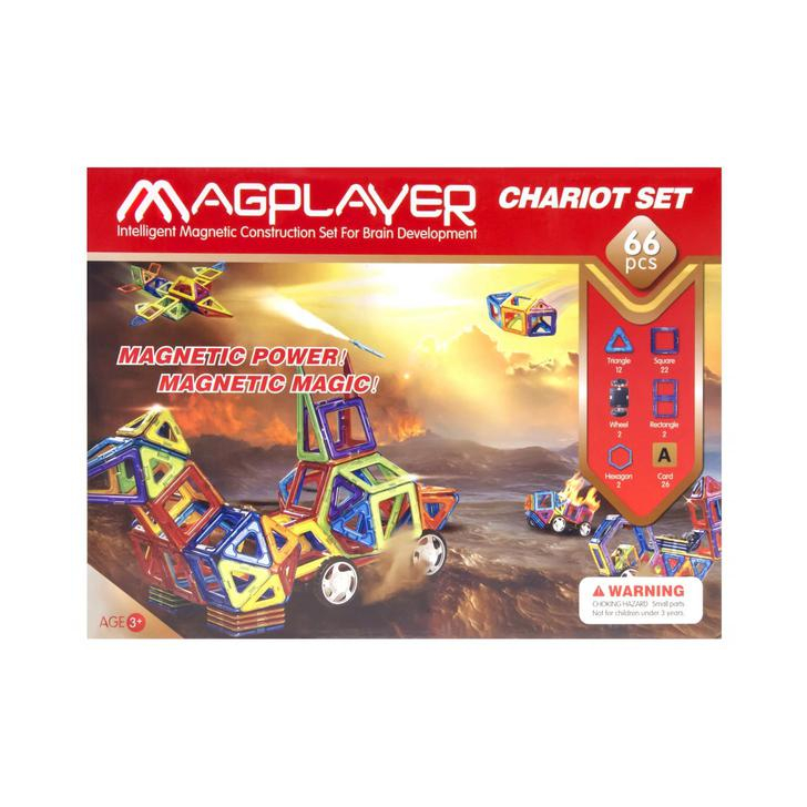 Set de constructie magnetic - 66 piese
