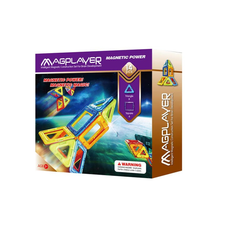 Joc de constructie magnetic - 14 piese