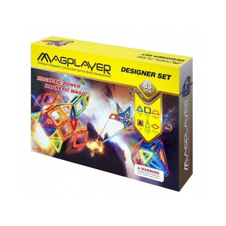 Set de constructie magnetic - 83 piese