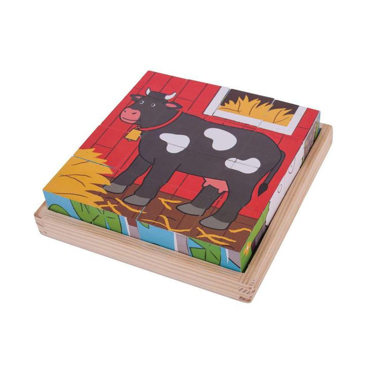 Puzzle cubic - Animalute de la ferma