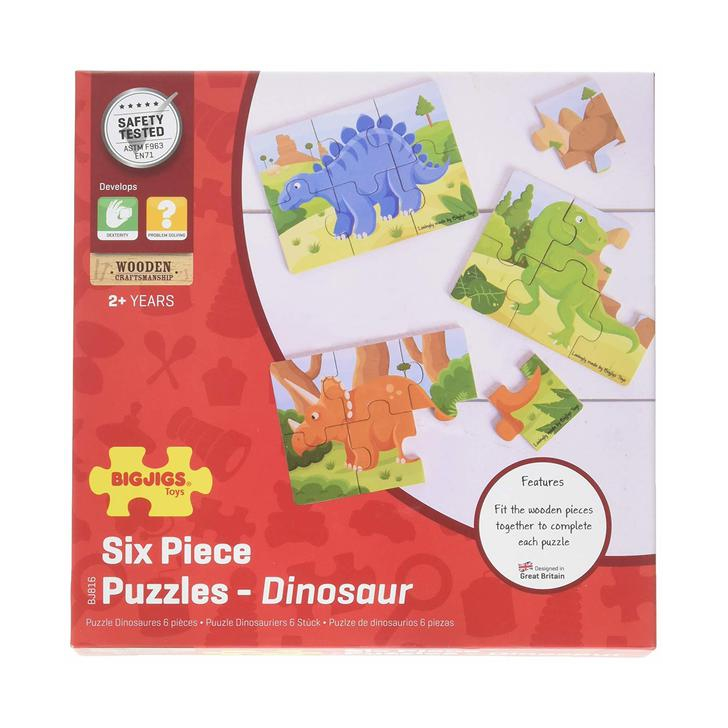 Set 3 puzzle din lemn - Dinozauri