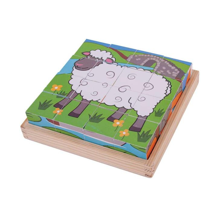Puzzle cubic - Animalute de la ferma