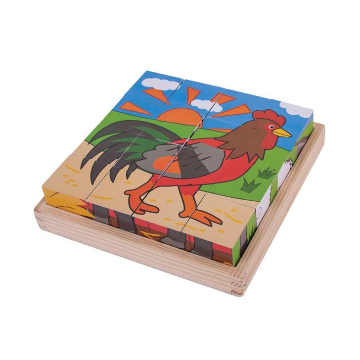 Puzzle cubic - Animalute de la ferma