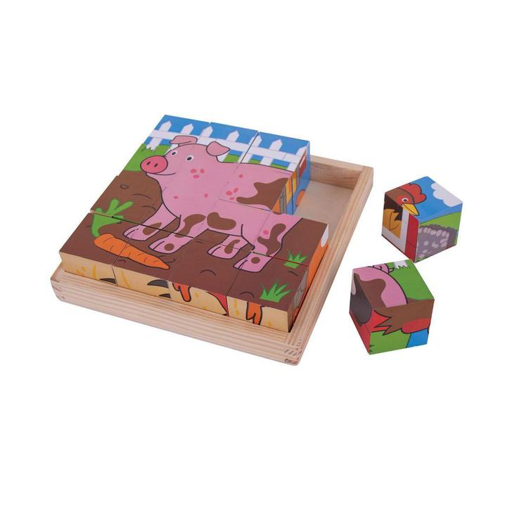 Puzzle cubic - Animalute de la ferma