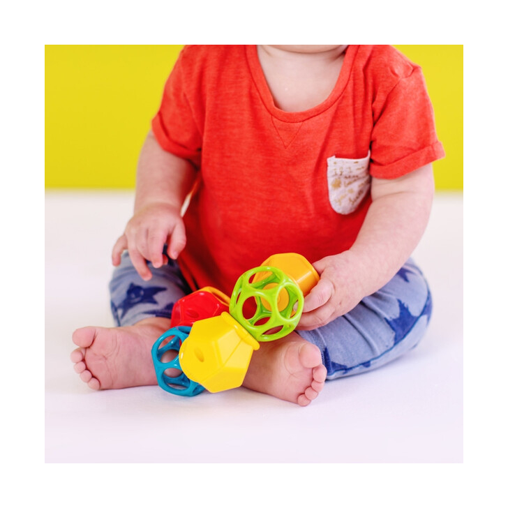 Bright Starts - Jucarie Clicky Twister™ Easy-Grasp Rattle Oball