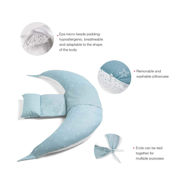 Nuvita DreamWizard Perna multifunctionala gravide si pentru alaptat 7100 - Blu Bianco