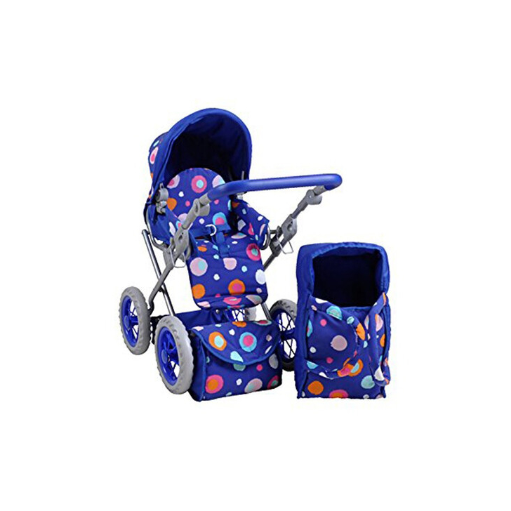 Carucior 2 in 1 pentru papusi Ruby Blue Splash