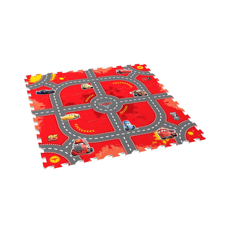 Covor puzzle din spuma Cars 3 Modular Race 9 piese
