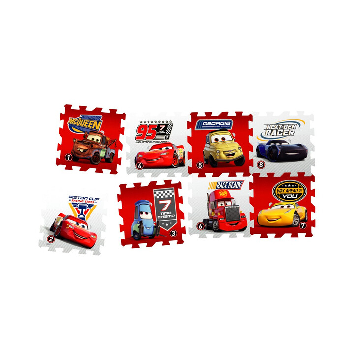 Covor puzzle din spuma Cars 3 Race of a Lifetime 8 piese
