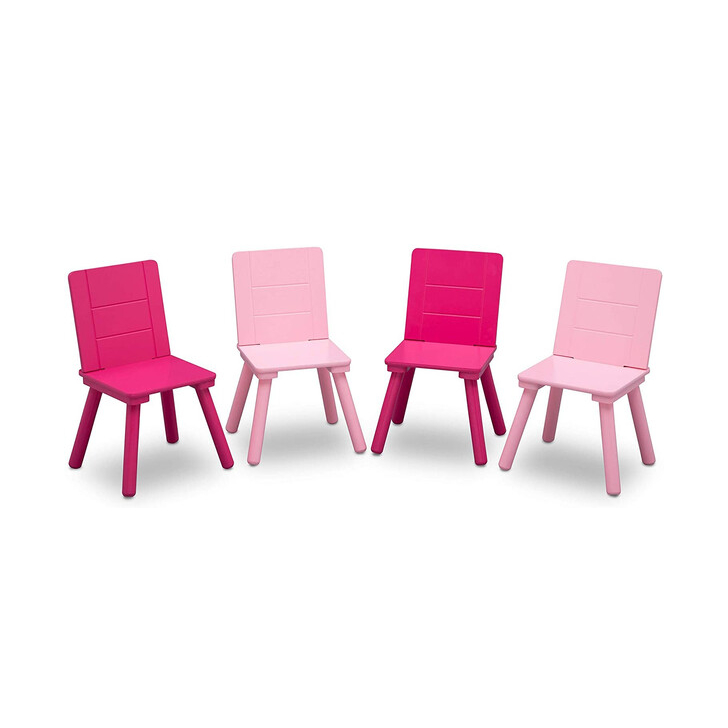 Set masuta si 4 scaunele White/Pink
