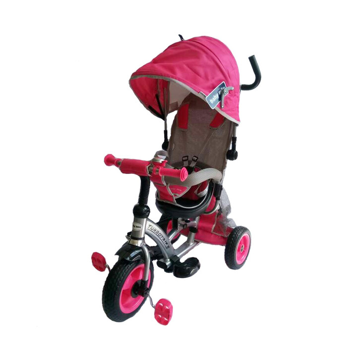 Tricicleta pentru copii cu sezut reversibil Sunrise Turbo Trike Pink