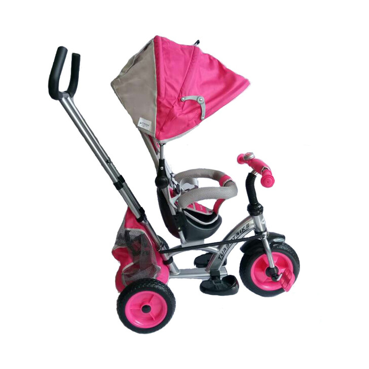 Tricicleta pentru copii cu sezut reversibil Sunrise Turbo Trike Pink
