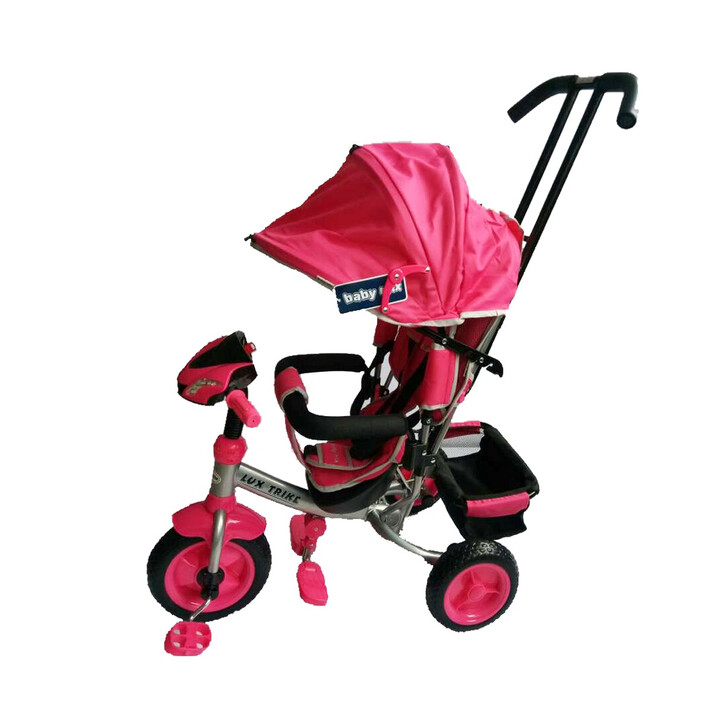 Tricicleta pentru copii multifunctionala cu sunete si lumini Lux Trike Pink