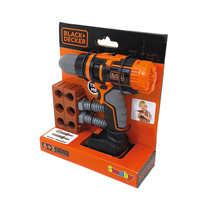 Jucarie Smoby Bormasina mecanica Black & Decker cu accesorii