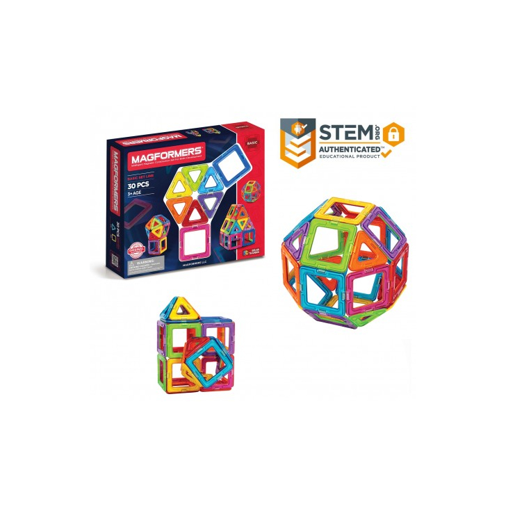 Set magnetic de construit- Magformers, 30 piese