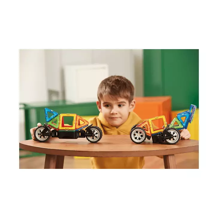 Set magnetic de construit- Magformers Vehicule, 17 piese