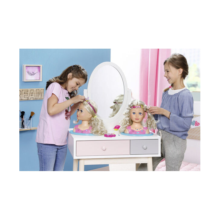 BABY born - Cap Papusa pentru coafat si machiat