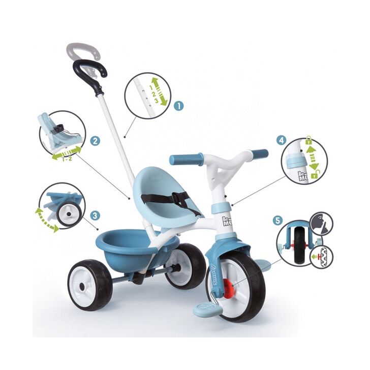 Tricicleta pentru copii Smoby Be Move blue