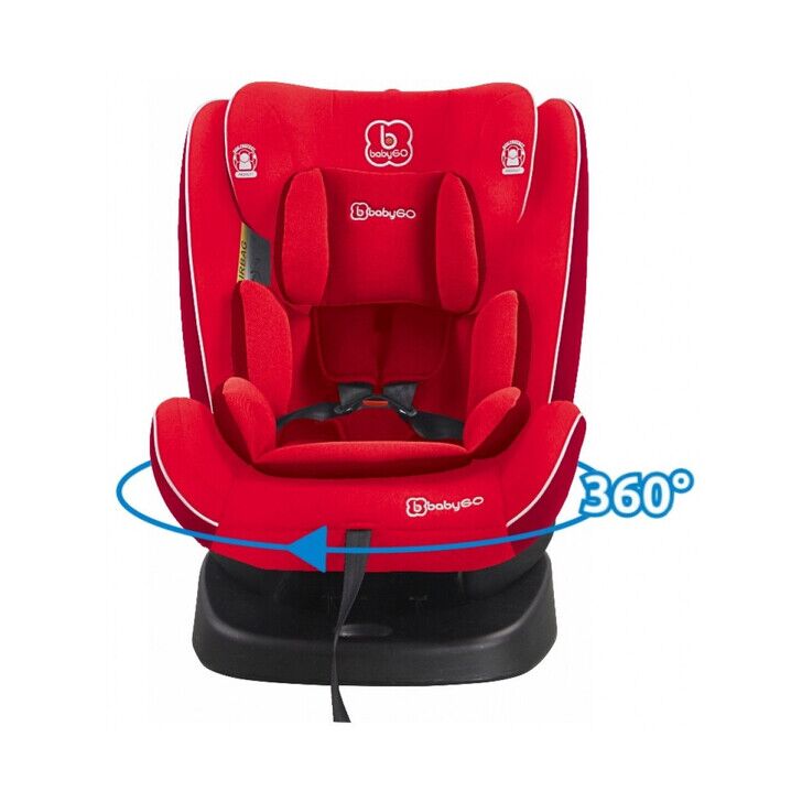 BabyGo - Scaun auto rotativ cu isofix Nova 360° Red, 0 - 36 kg