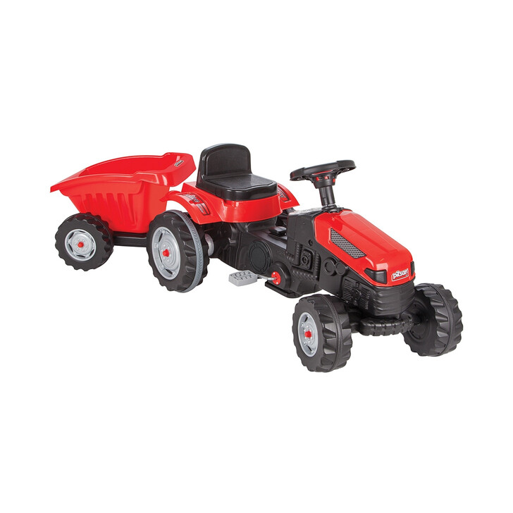 Tractor cu pedale si remorca Pilsan Active with Trailer 07-316 red