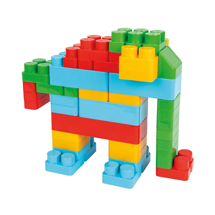 Jucarie Pilsan Cuburi de construit in cutie Jumbo Blocks 60 piese